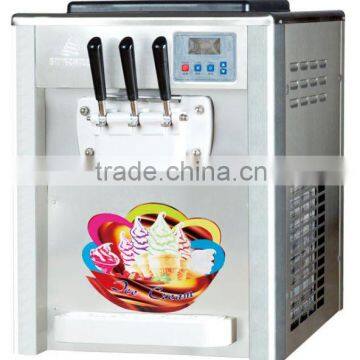 automatic cleaning function three colors soft ice cream machine