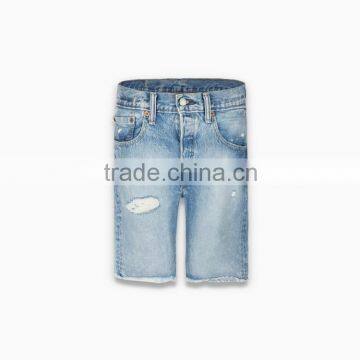 professional jeans manufacture in Guangzhou men vintage ripped denim half pants short pants trousers short jeans