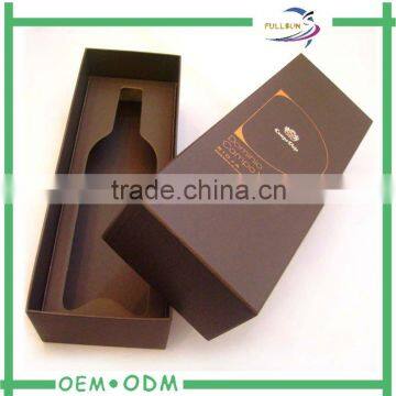 Customized fancy storage boxes round tube wine gift box