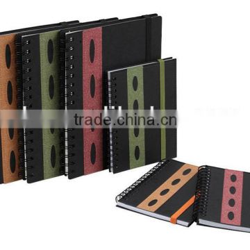 2013 New design spiral notebook colorful notebook with elastic band