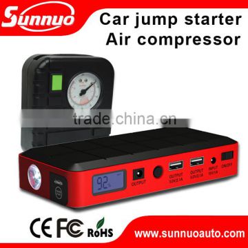 Mini Battery Charger(c) Car Jump Starter battery power bank with Air Compressor