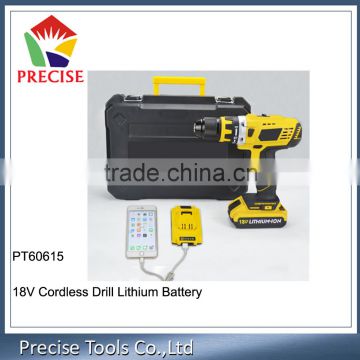 18V Cordless Drill LITHIUM battery mobile power bank
