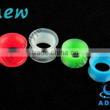 Fashion custom wholesale colorful silicone ear piercing plug
