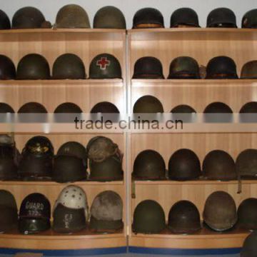 wooden helmet display for shop