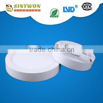 2016 Surface mounted installation 12w 18w 24w ceiling lamp led round panel lights