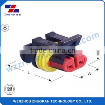 waterproof plastic black 2 pin female connector 282086-1/DJ7021-1.5-21 for automotive application ,electrical equipment