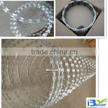Hot-dip galvanized concertina razor barbed wire BTO-22 factory price
