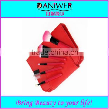 Beauty Red free makeup brush set 6pcs High quality cosmetic brush with red pouch