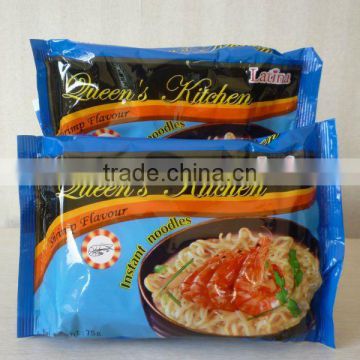 instant fried noodles shirmp flavor with sachet