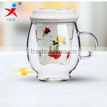 tea cups/milk cup/coffee cup with High borosilicate clear glass material