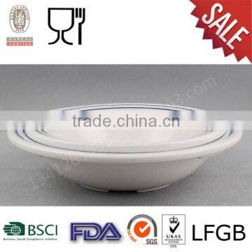 Solid wave rim melamine plastic plate