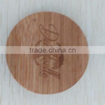 bamboo material laser engraving logo wooden coaster /wooden tea coaser