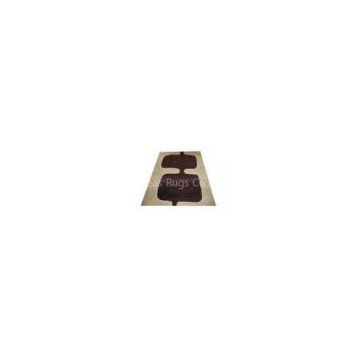 Modern Acrylic Beige / Chocolate Area Rug, Hand-tufted Home, Hotel, Bedroom Rugs