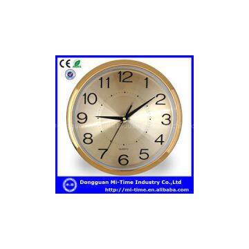 2014 simple round silent sweeping metal wall clock china supplier