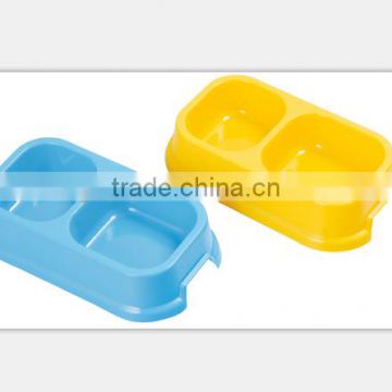 multifunction pet accessories plastic double cat dog pet water food bowl