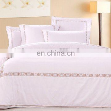 Hotel plain 100% cotton white 400 thread count bed sheet