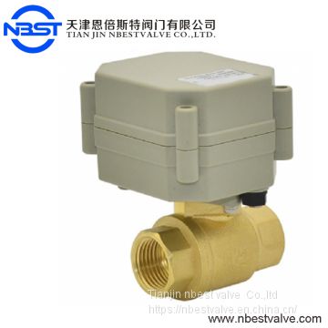 DN20  No Manual 3/4inch Motorized On Off Brass Ball Valve Without Indicator