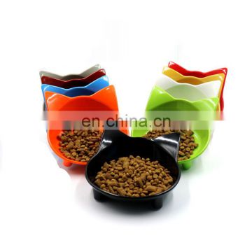 High Quality Melamine Pet Dog Cat Shape Non Slip Feeding Cute Kitten Pet Bowls