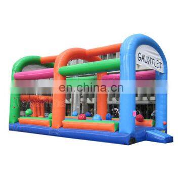 Commercial Fun Carnival Game Inflatable Gauntlet Wipeout Challenge Games Sport For Event