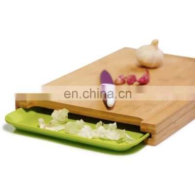 bamboo cutting board with plastic tray cheap price eco friendly