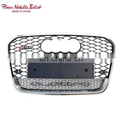 Automotive front bumper  for Audi A6 C7 A6L 2012-2015 auto plastic honeycomb grille for Audi RS6 grill RS frame quattro style