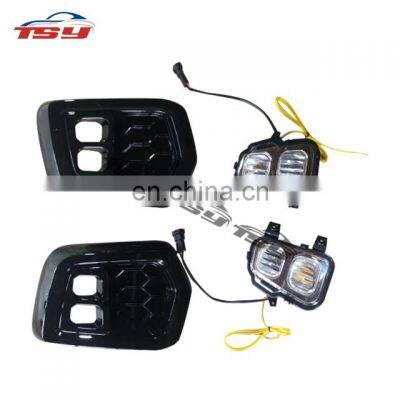 Good Quality Black Fog Lamp Cover with LED For Ford Ranger 2018