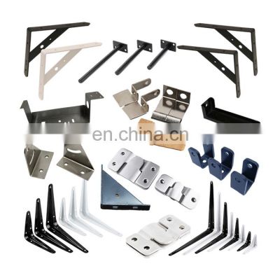 OEM stainless steel heavy duty aluminum l bracket  wall mounting fixing bracket metal furniture right angle shelf bracket
