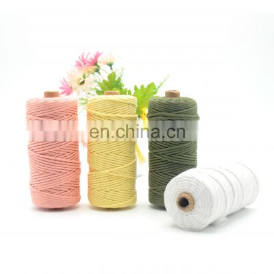 OEM 3MM Cotton Rope Macrame Cord Cotton Rope 4mm BASKET Twisted Natural Cotton Rope For Macrame
