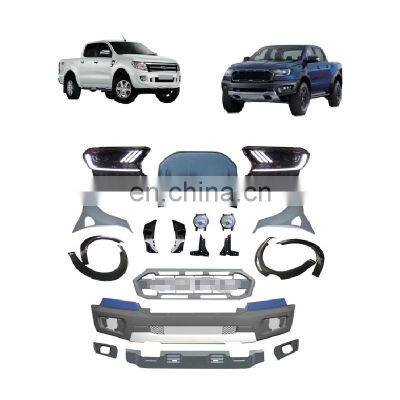 MAICTOP Car Body Parts PP Facelift Bodykit for 2012 Ranger T6 upgrade to 2019 T8 Raptor Body Kits