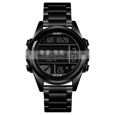 Skmei 1448 Hot selling oem custom logo luxury stainless steel male digital wrist watches