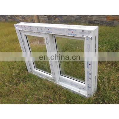 pvc sliding window design with double glazed and plastic frame