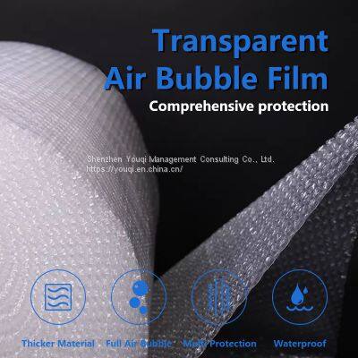 Manufacture Custom Air Bubble Film Roll/ Recycle Air Bubble Cushion Wrapper Roll/ Customized Protection Shockproof Bubble Film Roll/