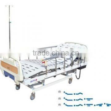 five function electric hospital icu bed AJ004/with I.V. Pole/ABS plastic