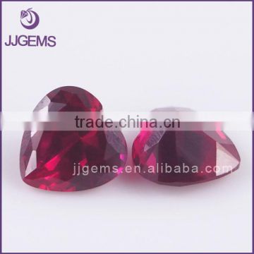 Lab Created Synthetic 5# Heart Shape Red Corundum Ruby