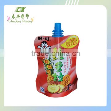 multi-colors laminated Stand Up Bag With Spout For Juice