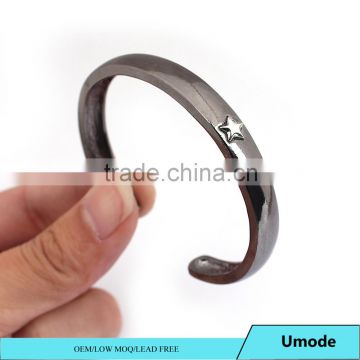2016 New Products Gunblack Mens Bracelets Silver Star Charm Bracelet Power Cicret Bracelet