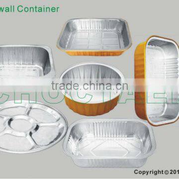 Smooth-wall Aluminium Foil Food Container