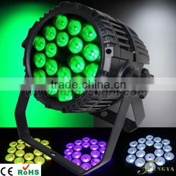 Hot & New Stage Lights 2015 Led Par Light For Stage Decoration 18*18W RGBWA+UV 6 in 1 IP65 Outdoor Dj Clubs Concert Lighting