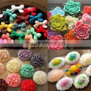 Kawaii flat back resins flower cabochons cameos, resin food crafts cabochons