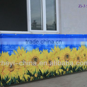 Shifting pattern printing polyester balcony safety fence