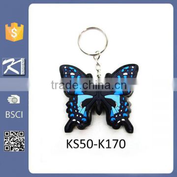 soft PVC keychain,butterfly shaped soft PVC chain ,cute soft PVC keychain