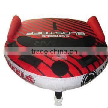 Inflatable water skiing ring towable raft