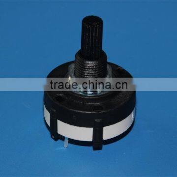 HW-RS25 Plastic shaft Rotary Switch and Hongwang 2 pole 3 position rotary switch