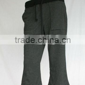 Yarn dyed stripes comfortable ladies jogger pants