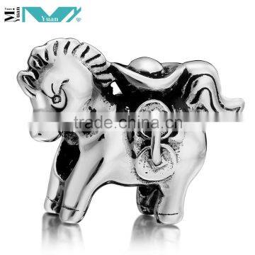 Sterling Silver Charm Horse Pony Bead for Bracelet