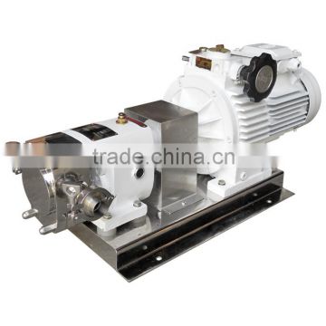 Rotary lobe pump for sirop stainless steel pump