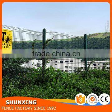 green color 2m height galvanized PVC Coated Security Wire Fence