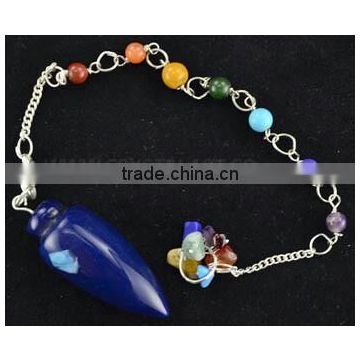 Blue Jade Chakra Chain Pendulum