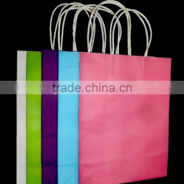 Hot/Polka Dot kraft paper gift bag/Festival gift bags with handles/wholesale Free ship New cute Festival shopping bags