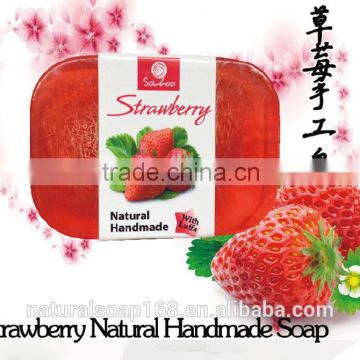 strawberry loofah soap